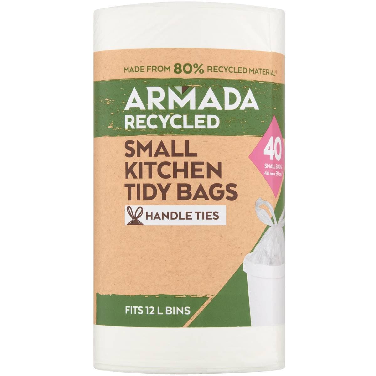 Armada Recycle Kitchen Tidy Bags Small 40 Pack Woolworths