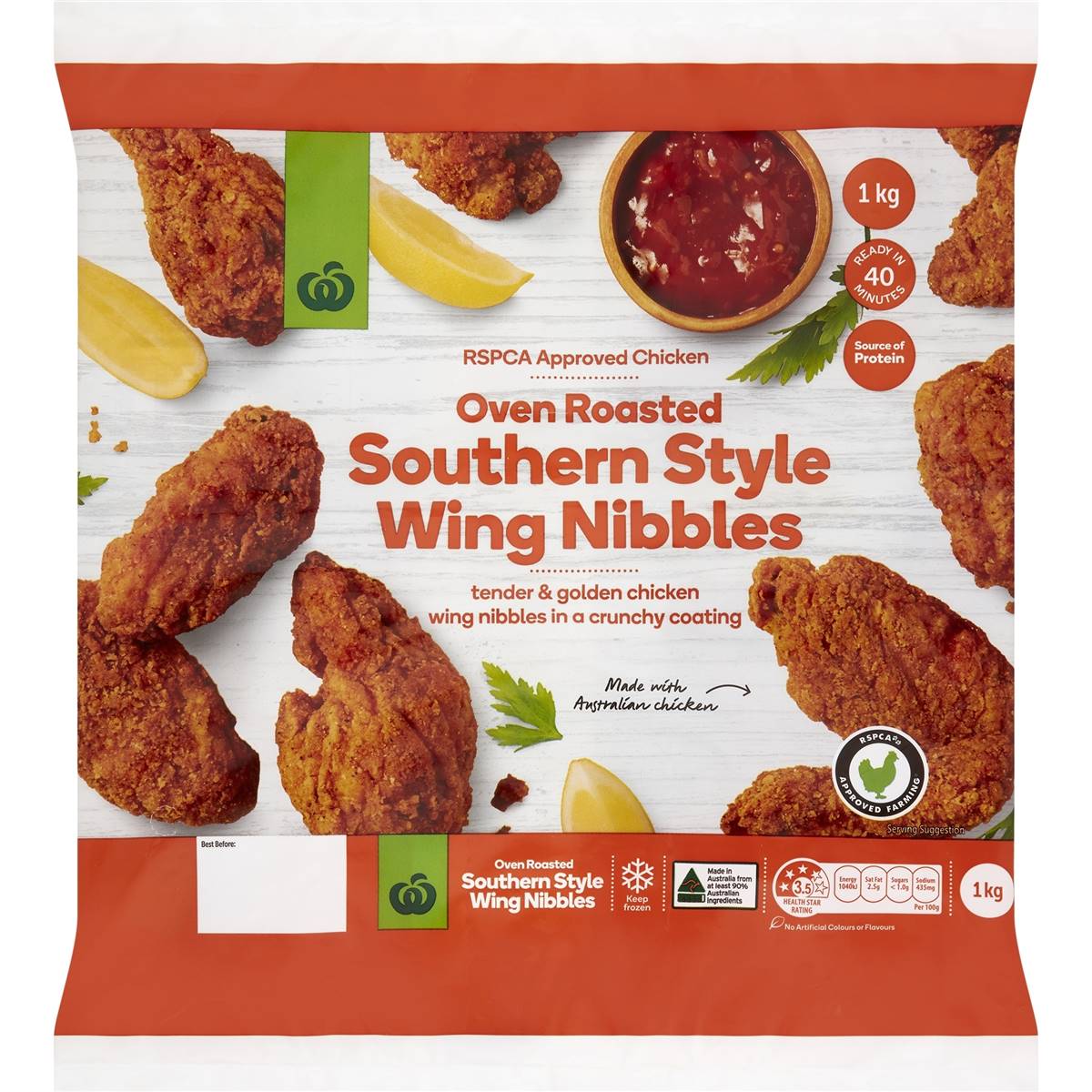 Woolworths Oven Roasted Southern Style Wing Nibbles Kg Woolworths My