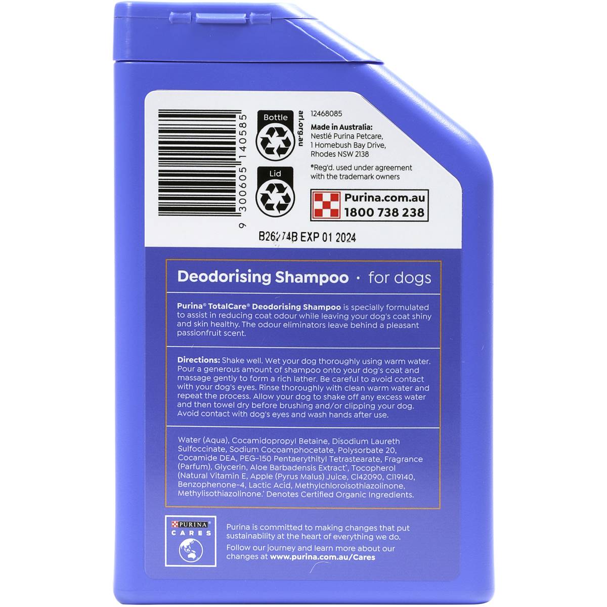 Purina Totalcare Deodorising Shampoo For Dogs 350ml Woolworths