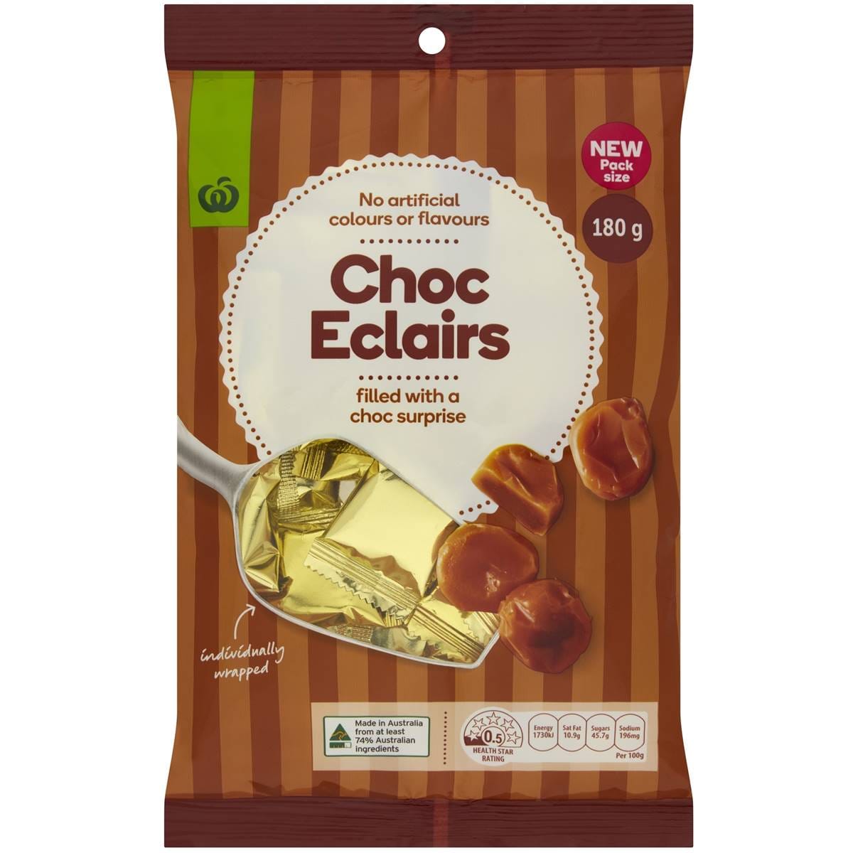 Woolworths Chocolate Eclairs 180g Woolworths