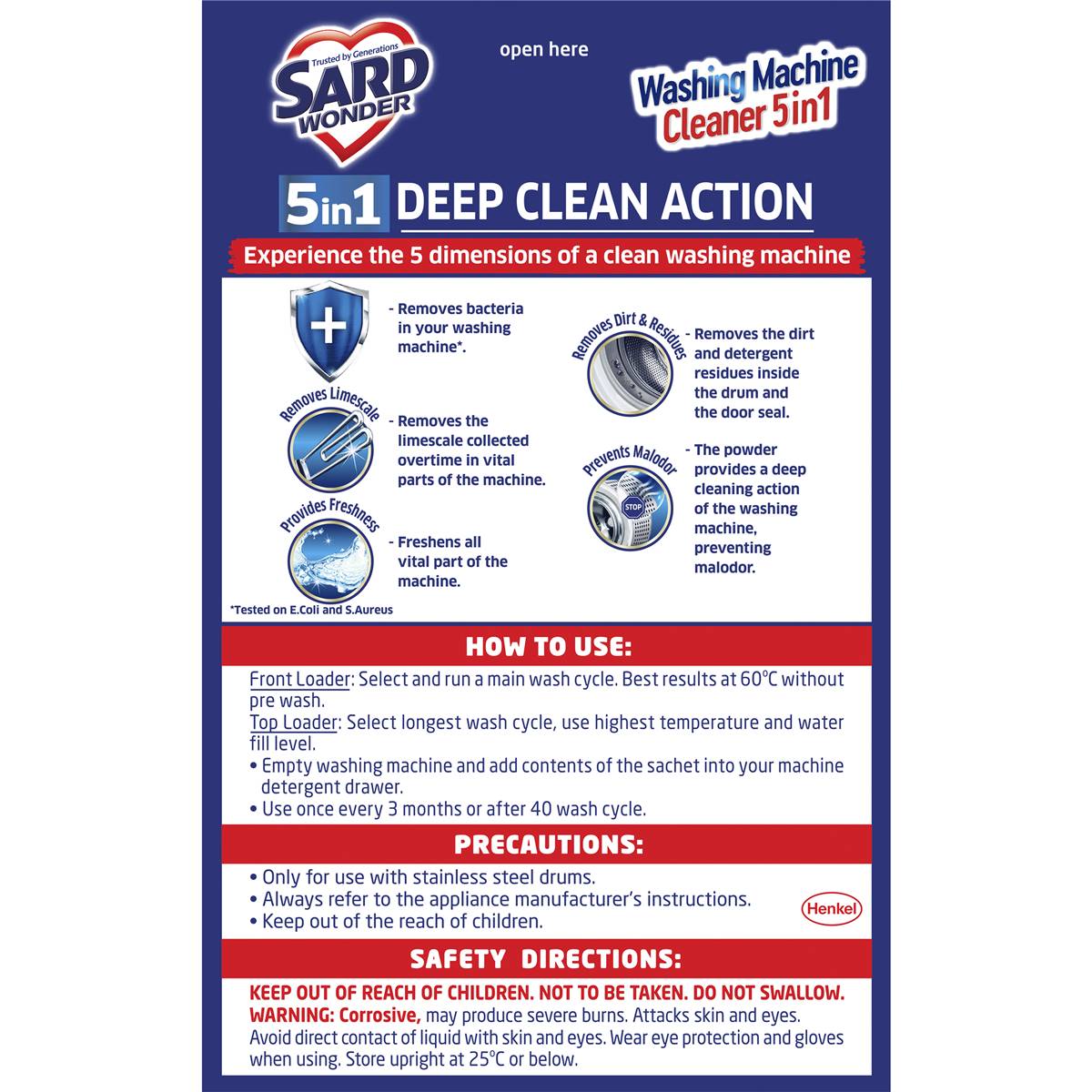 Sard Washing Machine Cleaner Antibacterial Disinfectant 2 Pack Woolworths
