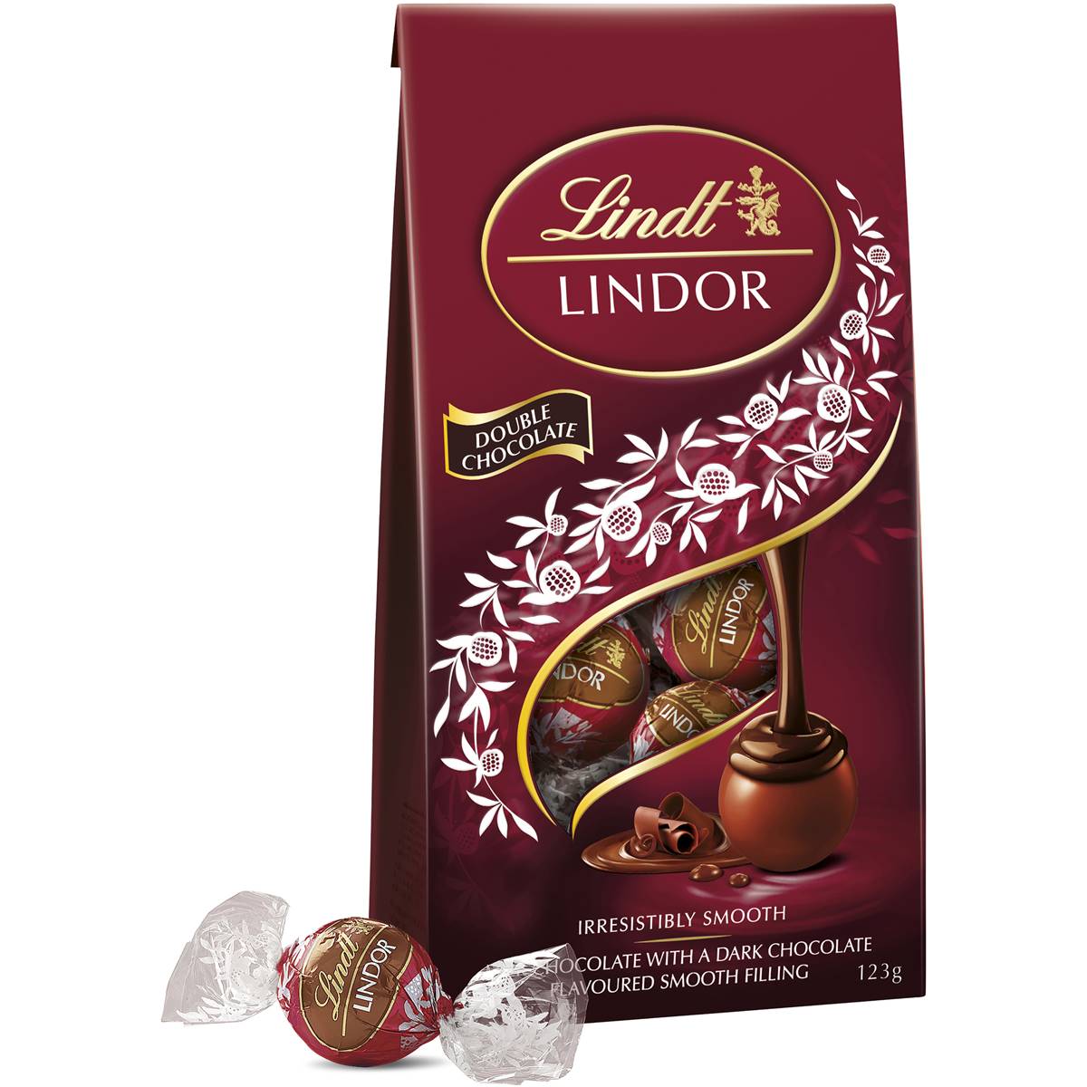 Lindt Lindor Double Chocolate Bag 123g | Woolworths