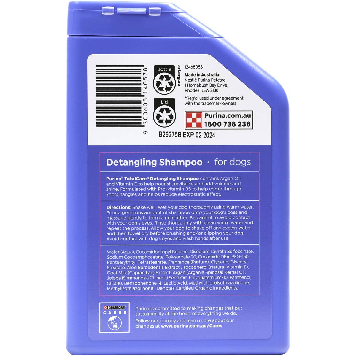 Purina Totalcare Detangling Shampoo For Dogs 350ml Woolworths