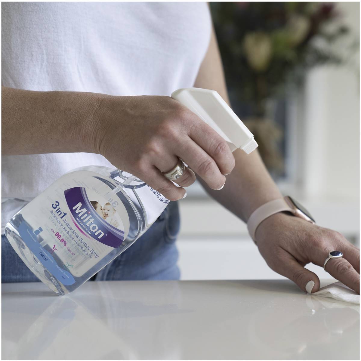 Milton 3 In 1 Antibacterial Surface Spray 500ml Woolworths