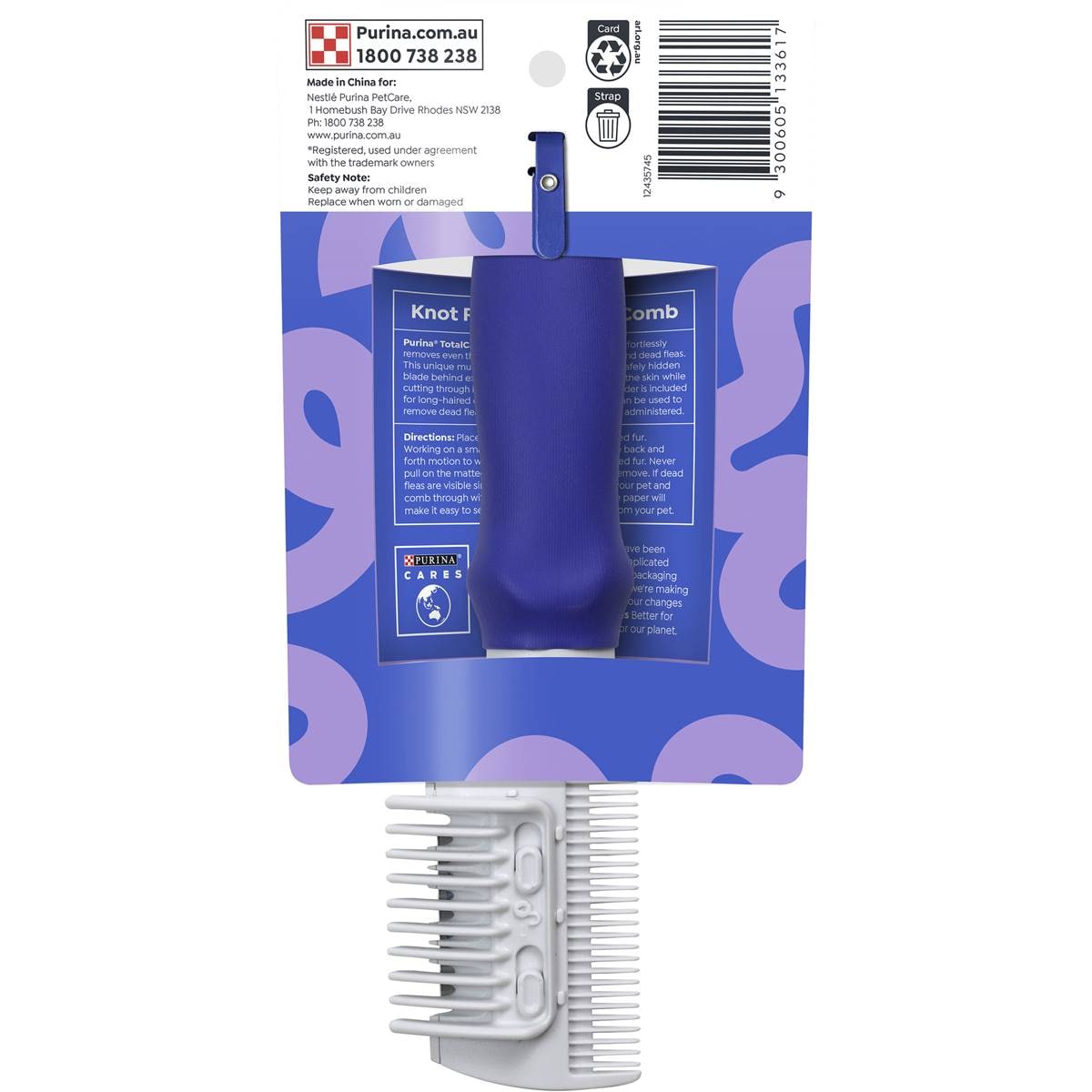 Purina Totalcare Knot Remover & Flea Comb 2in1 For Dogs Each Woolworths