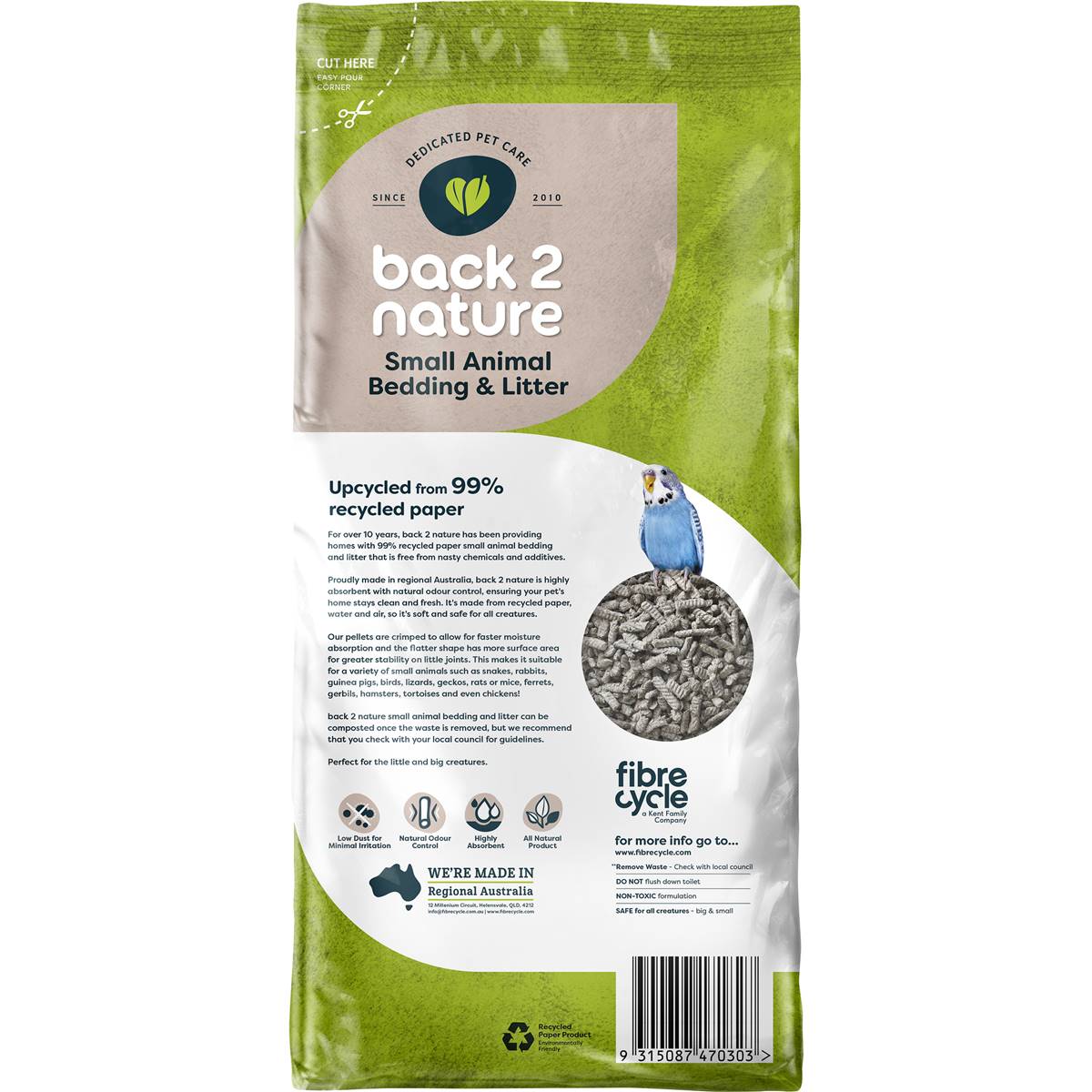 Fibre Cycle Back 2 Nature Small Animal Bedding 10l Woolworths