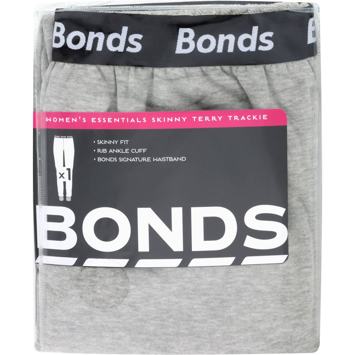 Bonds Women s Essentials Skinny Terry Trackie Small Grey Each