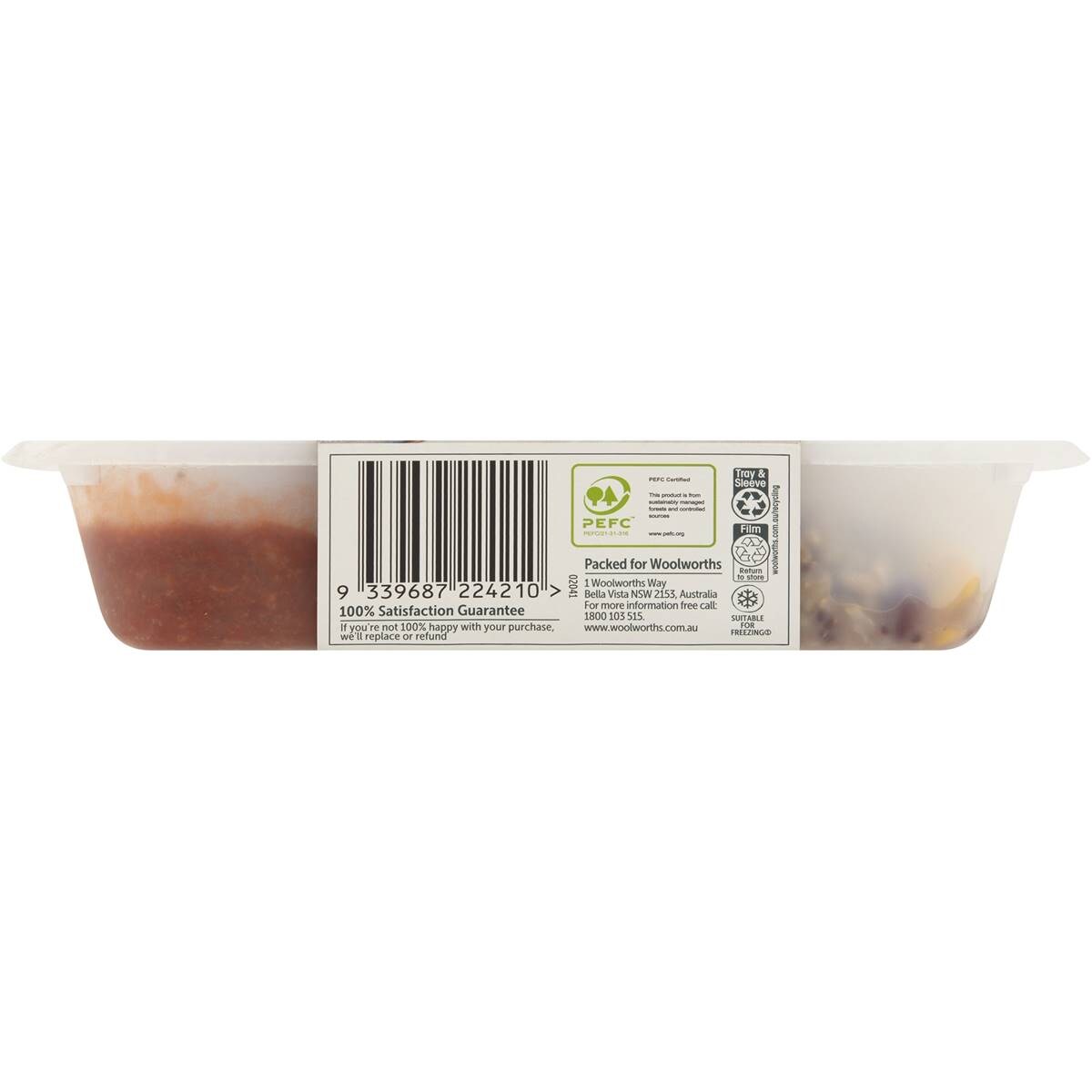 Woolworths Slow Cooked Pulled Pork Burrito Bowl Chilled Meal 350g