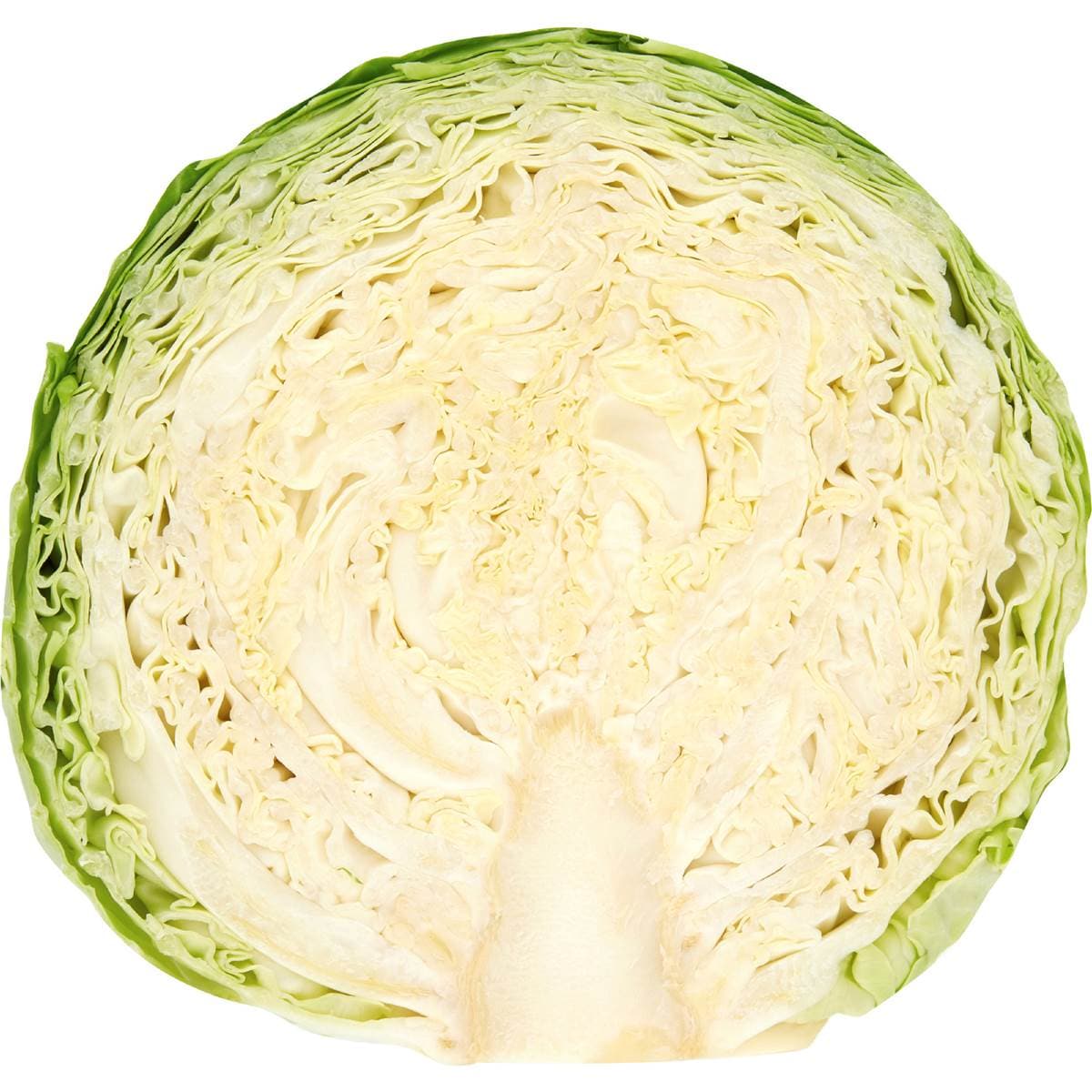 Woolworths Green Cabbage Half Each Woolworths