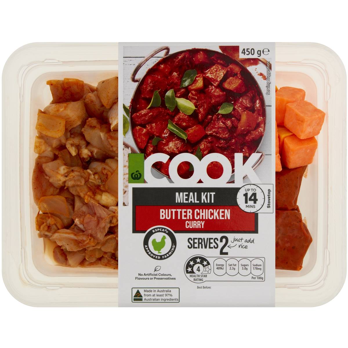 Woolworths Cook Butter Chicken Curry Meal Kit 450g Woolworths
