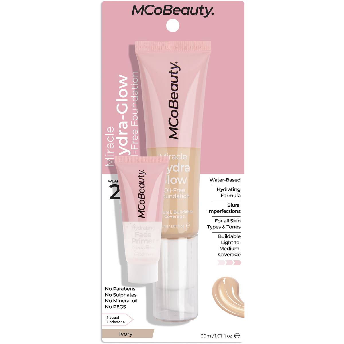 Mcobeauty Hydroglow Oil Free Foundation Ivory 30ml Woolworths