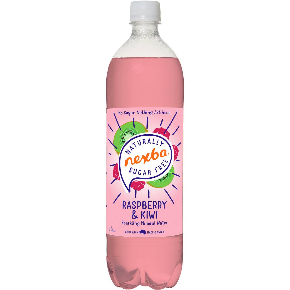Nexba Raspberry & Kiwi Sugar-free Sparkling Mineral Water