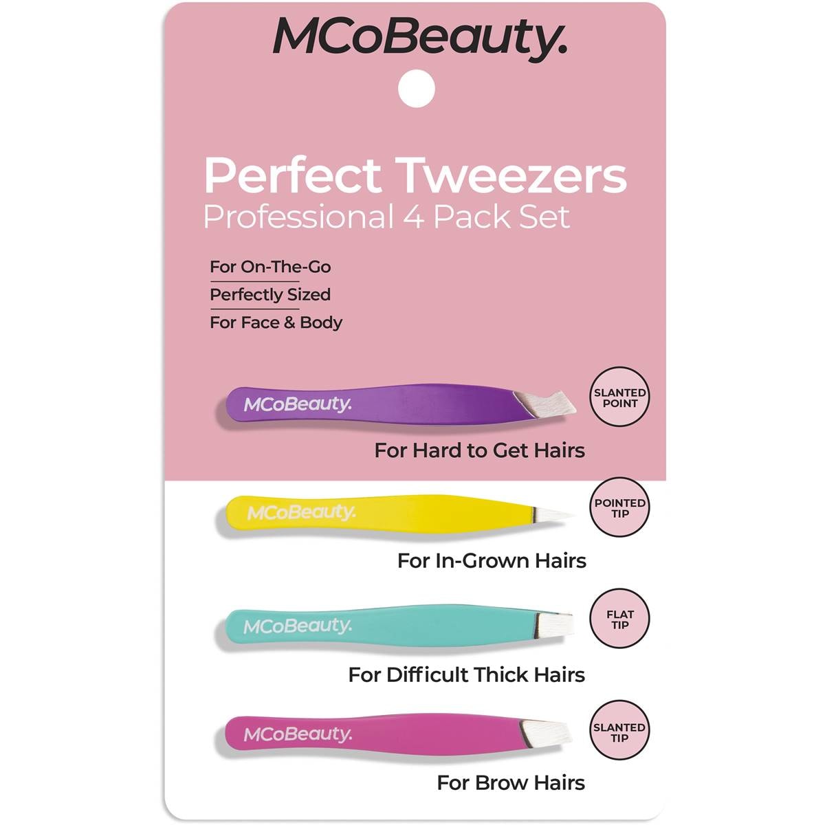 Mcobeauty Perfect Tweezers 4 Pack Woolworths