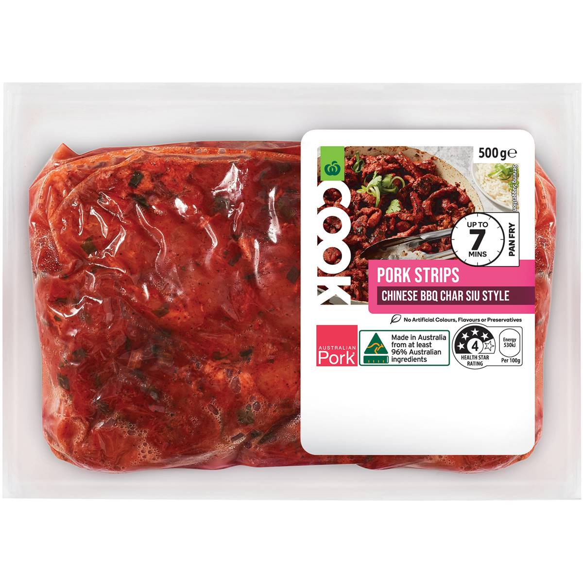 Woolworths Cook Pork Strips Chinese Bbq Char Su Style 500g Woolworths