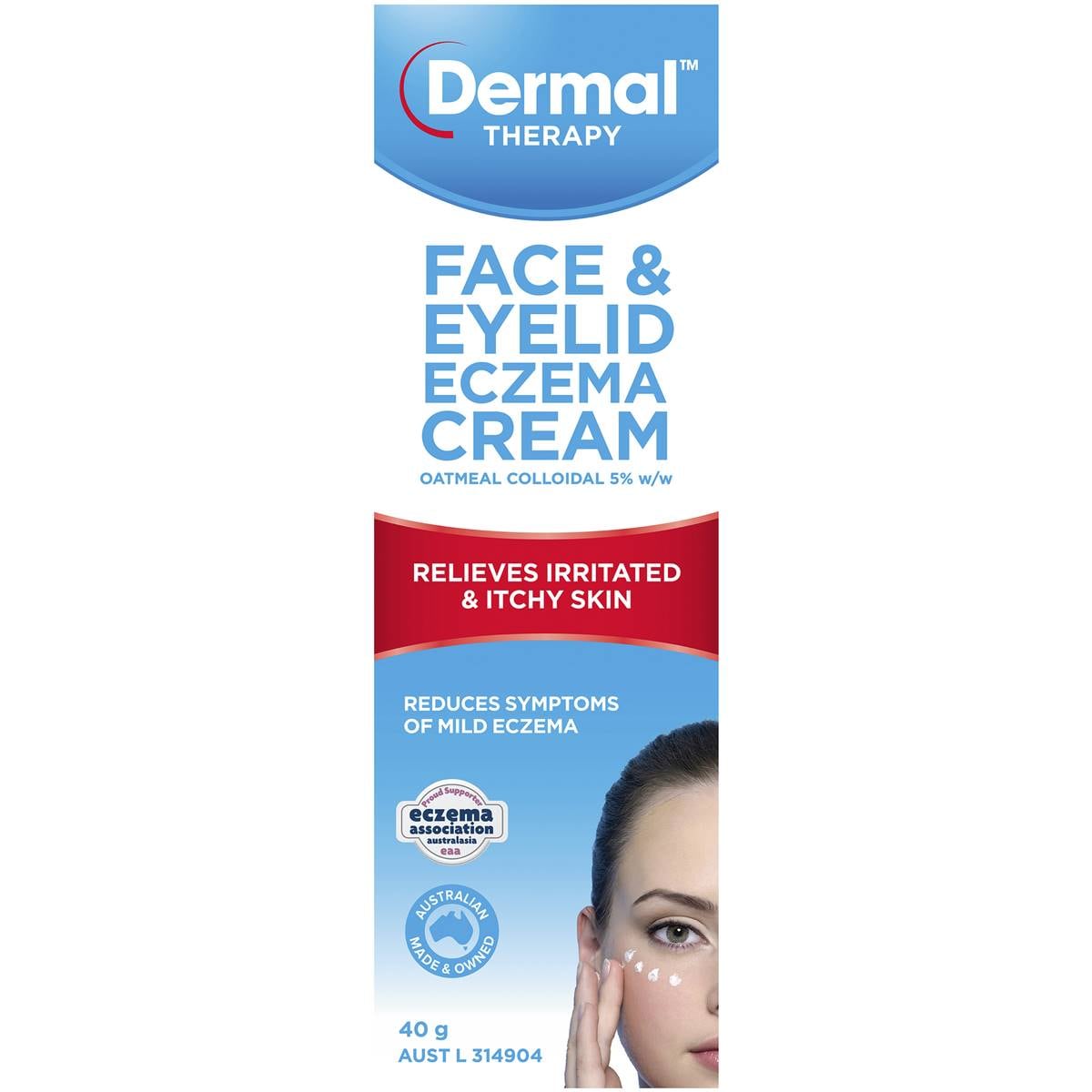 Dermal Therapy Face & Eyelid Eczema Cream 40g Woolworths