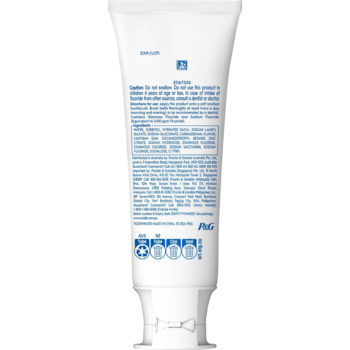 Oral B Sensitivity & Gum All Day Protection Mint Toothpaste 90g
