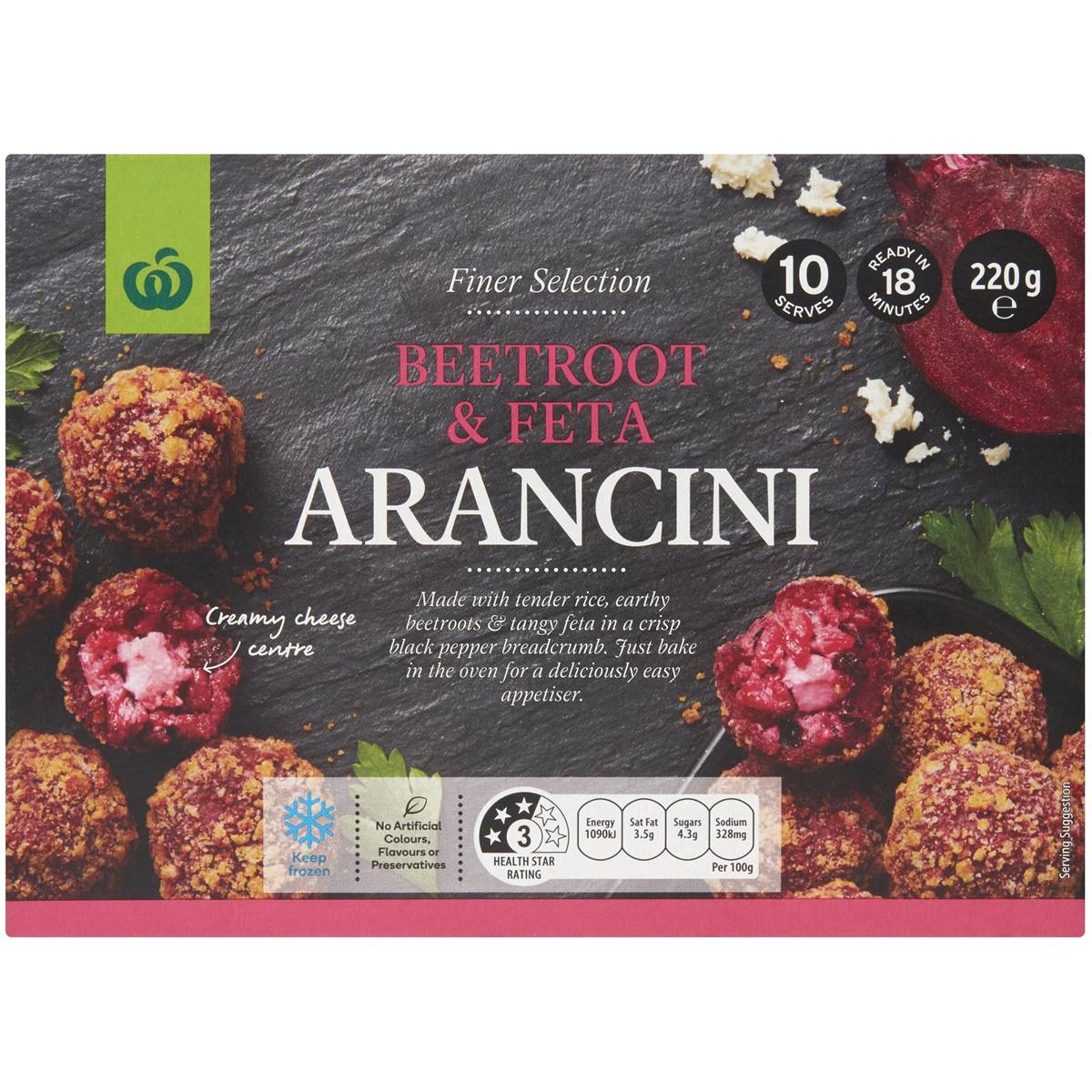 Woolworths Beetroot & Feta Arancini 220g | Woolworths