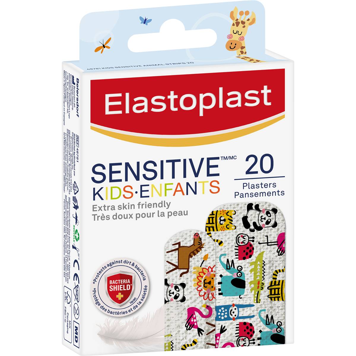 Elastoplast Sensitive Plasters For Kids With Animal Print