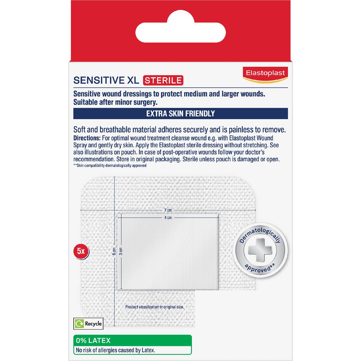 Elastoplast Sensitive Xl Xxl 4xl Sterile Dressings For Post Op Wounds 5 Pack Woolworths