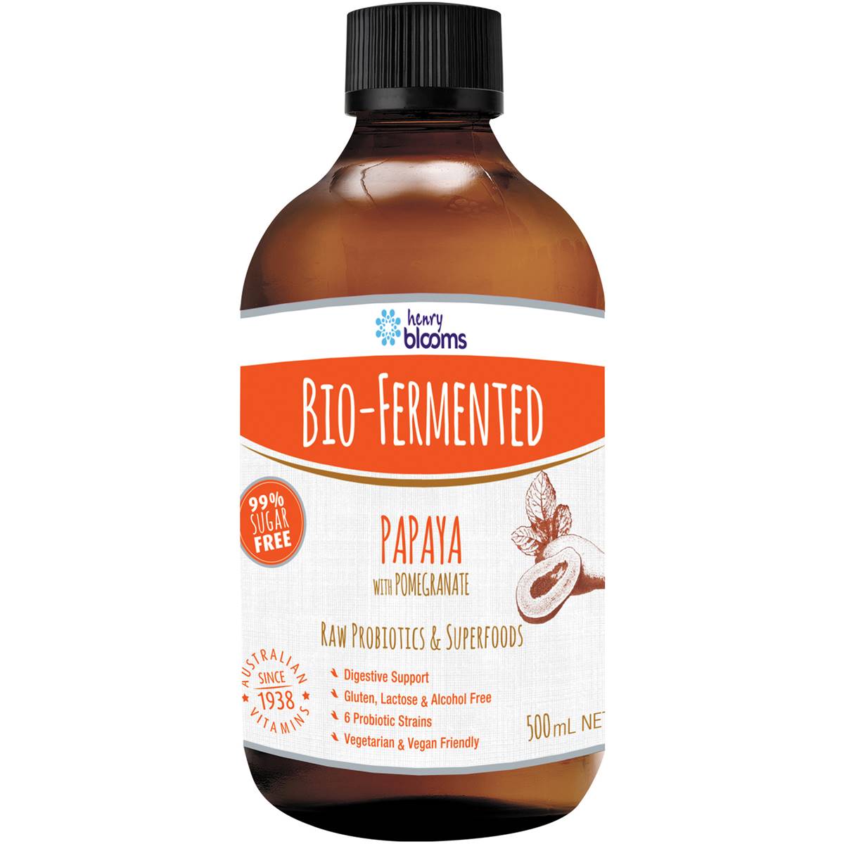 Henry Blooms Bio-fermented Papaya & Pomegranate