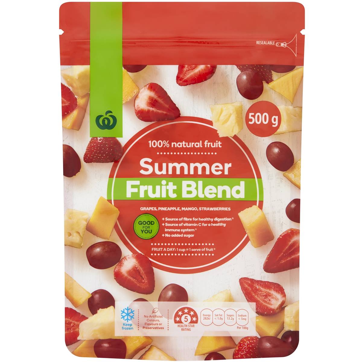 Woolworths Summer Frozen Fruit Blend 500g Woolworths