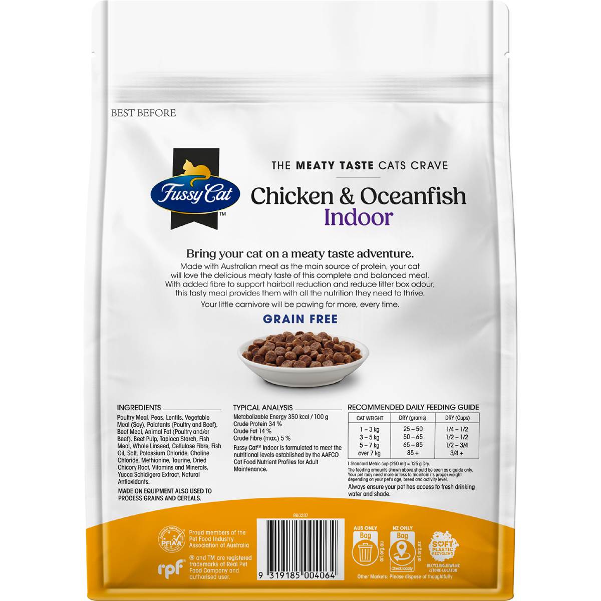 Fussy Cat Grain Free Adult Dry Cat Food Chicken & Oceanfish Indoor Cat