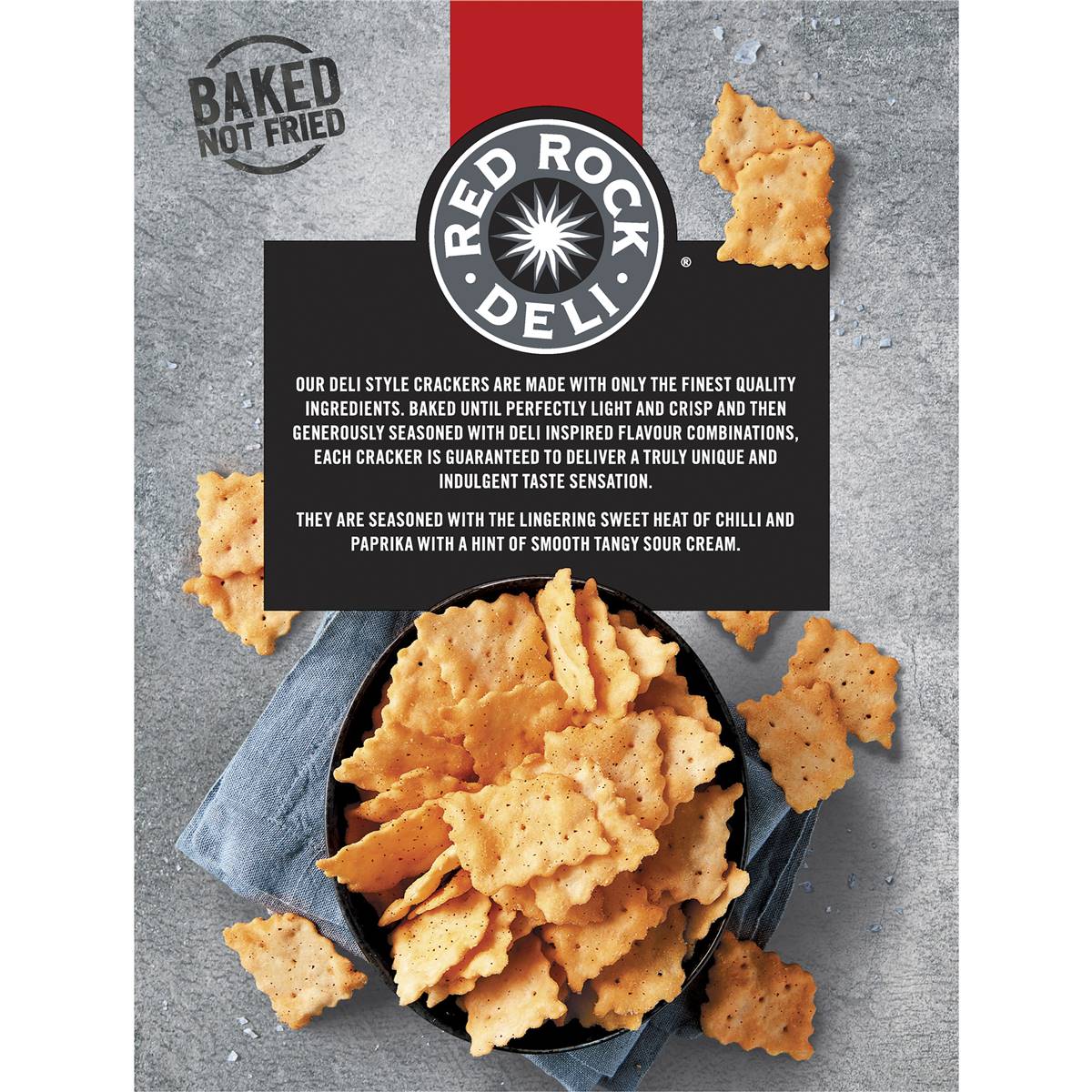 Red Rock Deli Deli Style Crackers Sweet Chilli & Sour Cream 135g