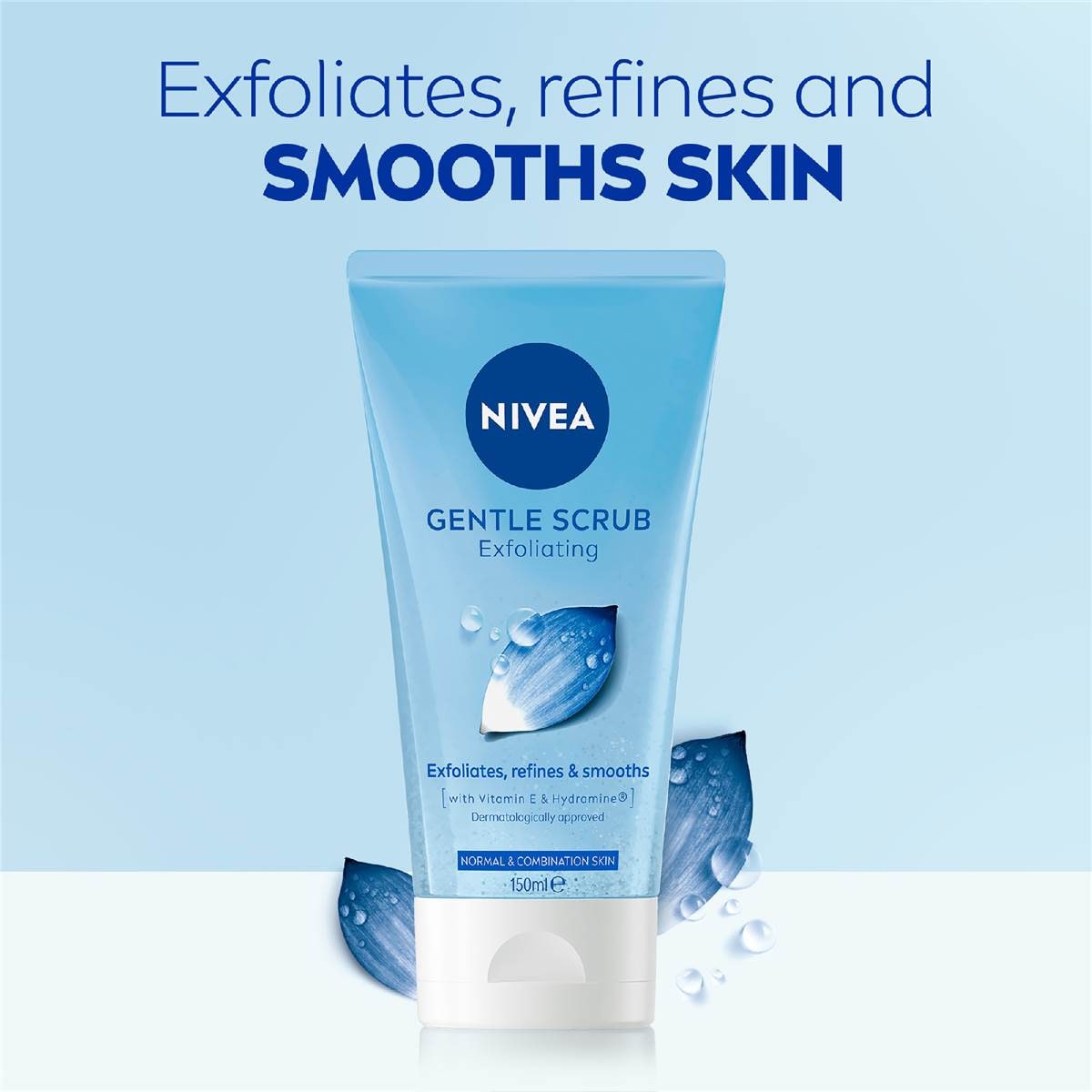 Nivea Gentle Exfoliating Face Scrub For Normal & Combination Skin 150ml