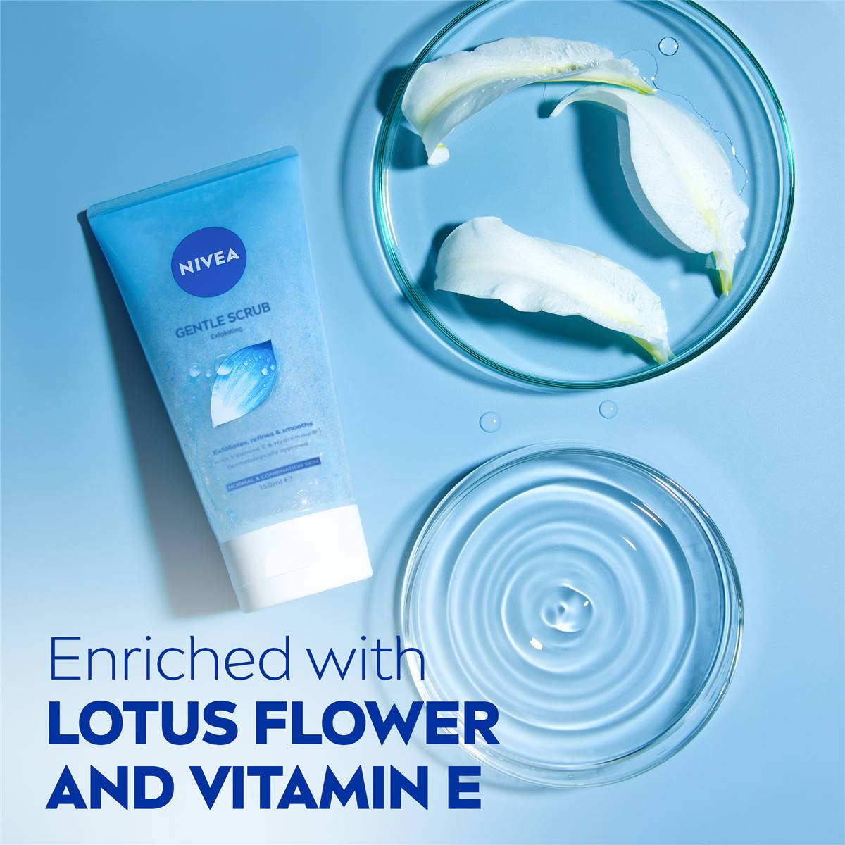 Nivea Gentle Exfoliating Face Scrub For Normal & Combination Skin 150ml