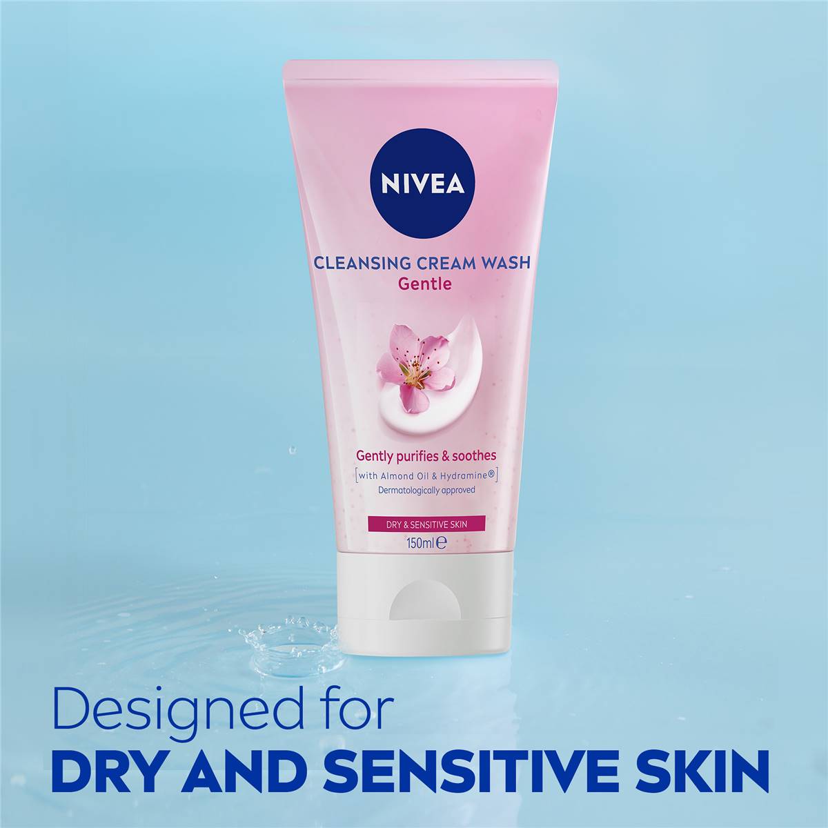 Nivea Gentle Cleansing Cream Face Wash Dry & Sensitive Skin 150ml Woolworths