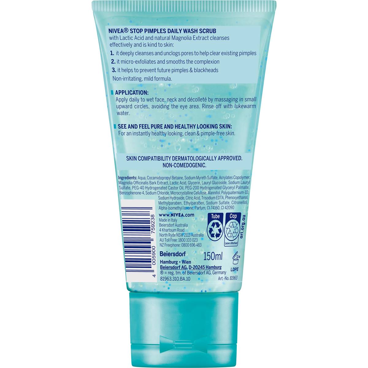 Nivea Stop Pimples Daily Face Wash And Face Scrub For Pimples 150ml Woolworths 2383