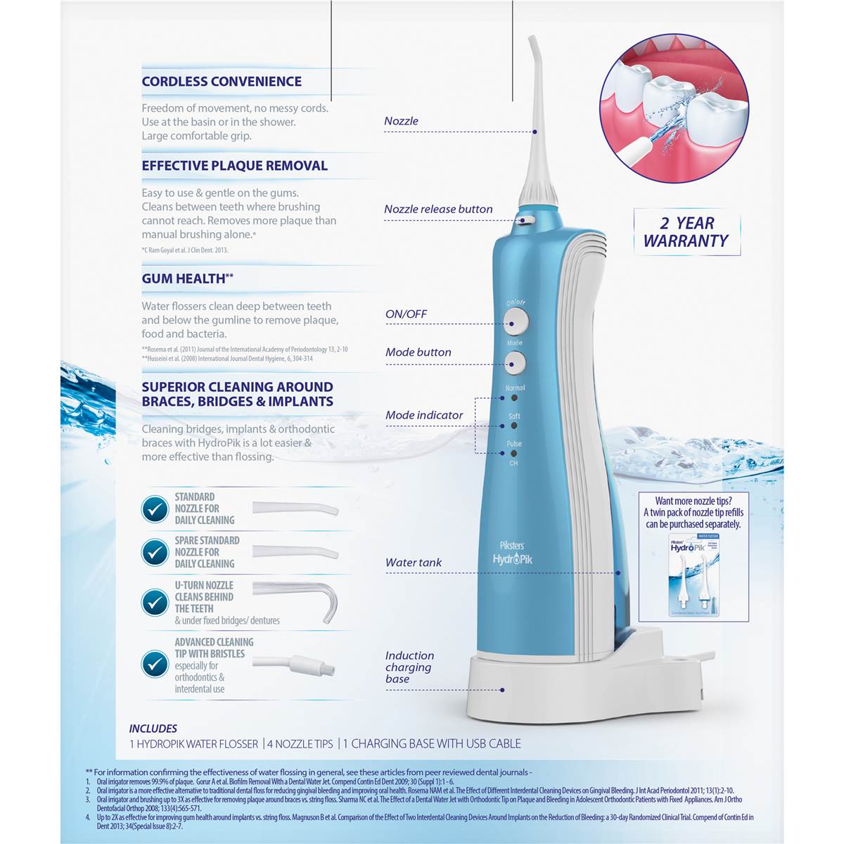 Piksters Hydropik Water Flosser Each Woolworths