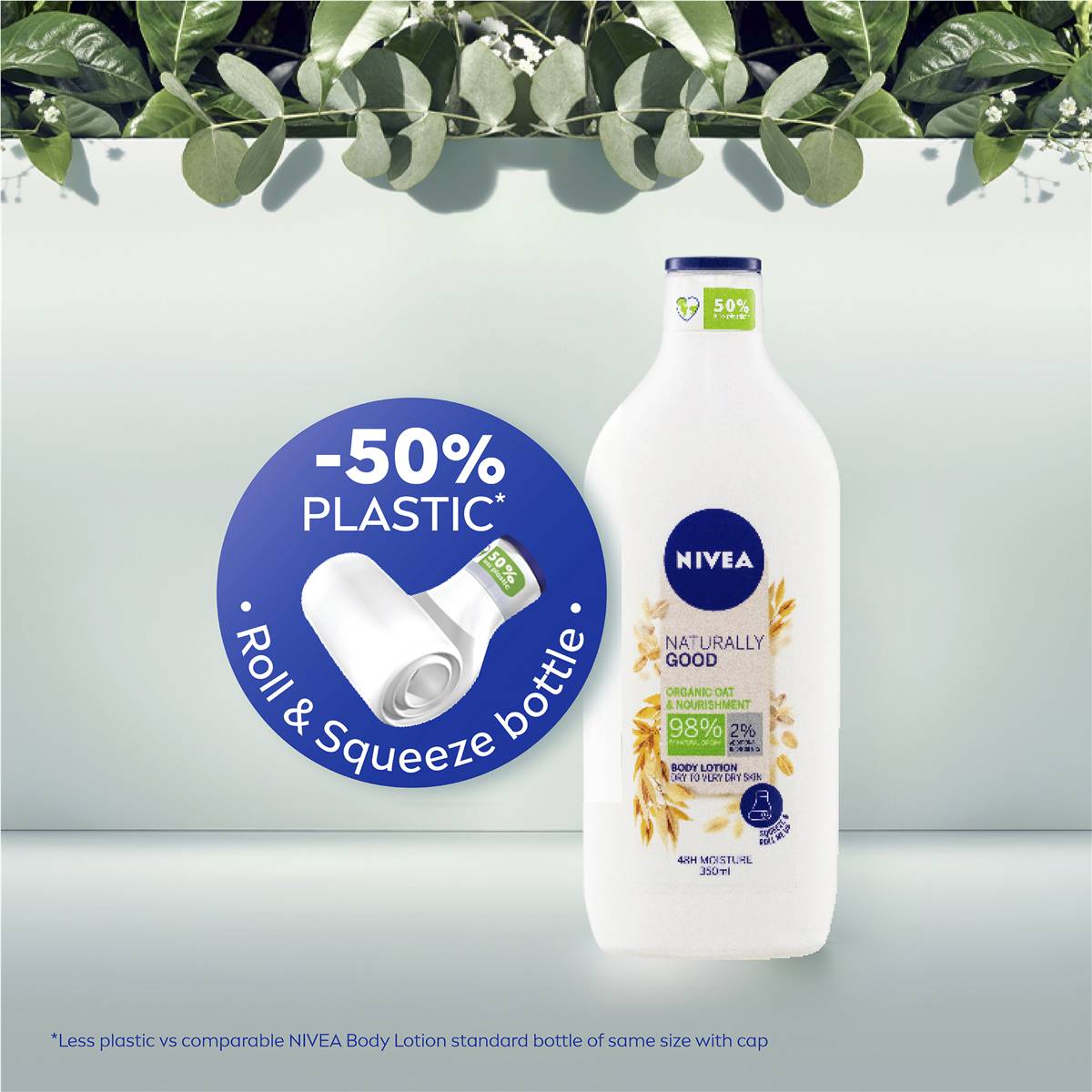 Nivea Naturally Good Organic Oat Body Lotion & Moisturiser 350ml