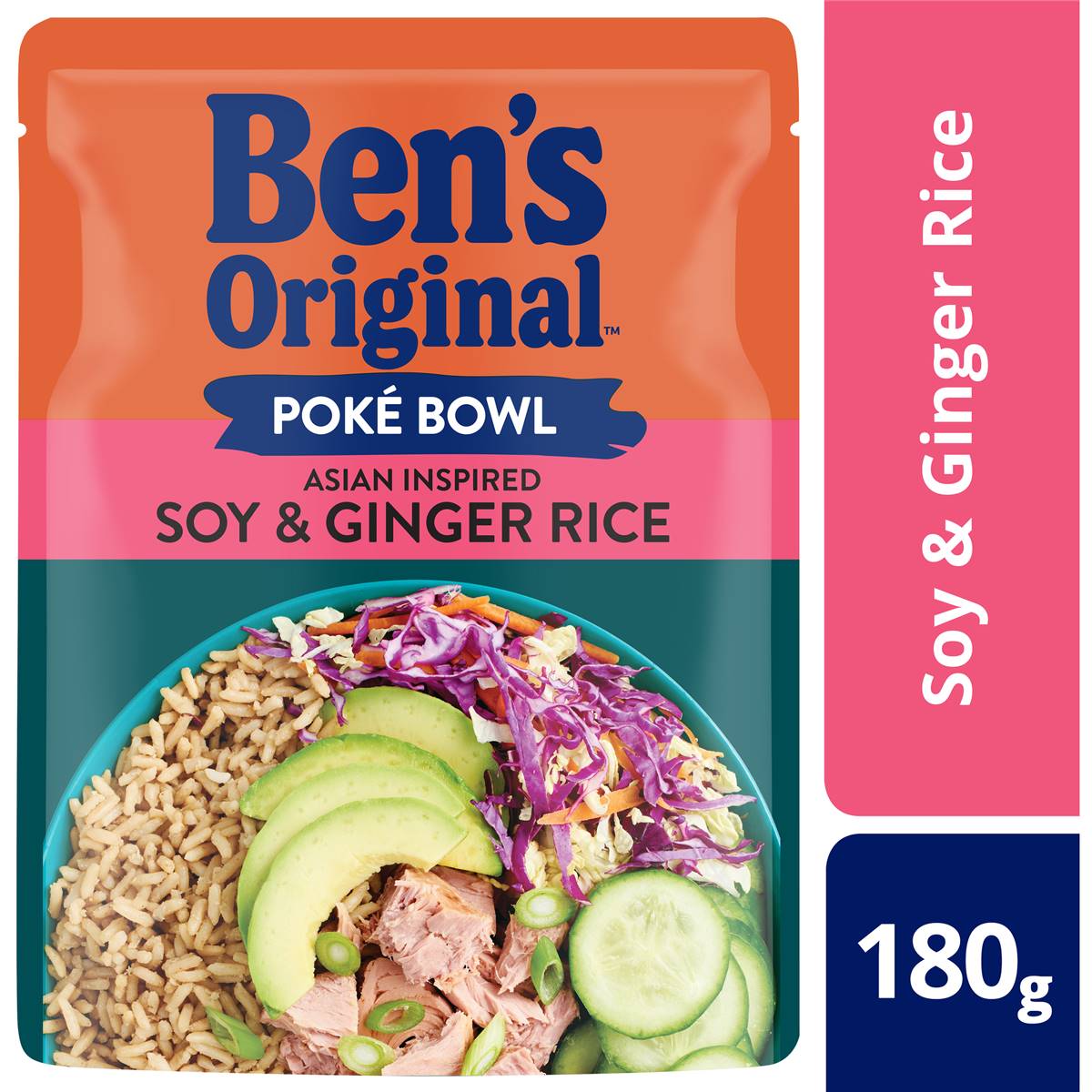 Ben's Original Poke Bowl Soy & Ginger Microwave Rice Pouch 180g