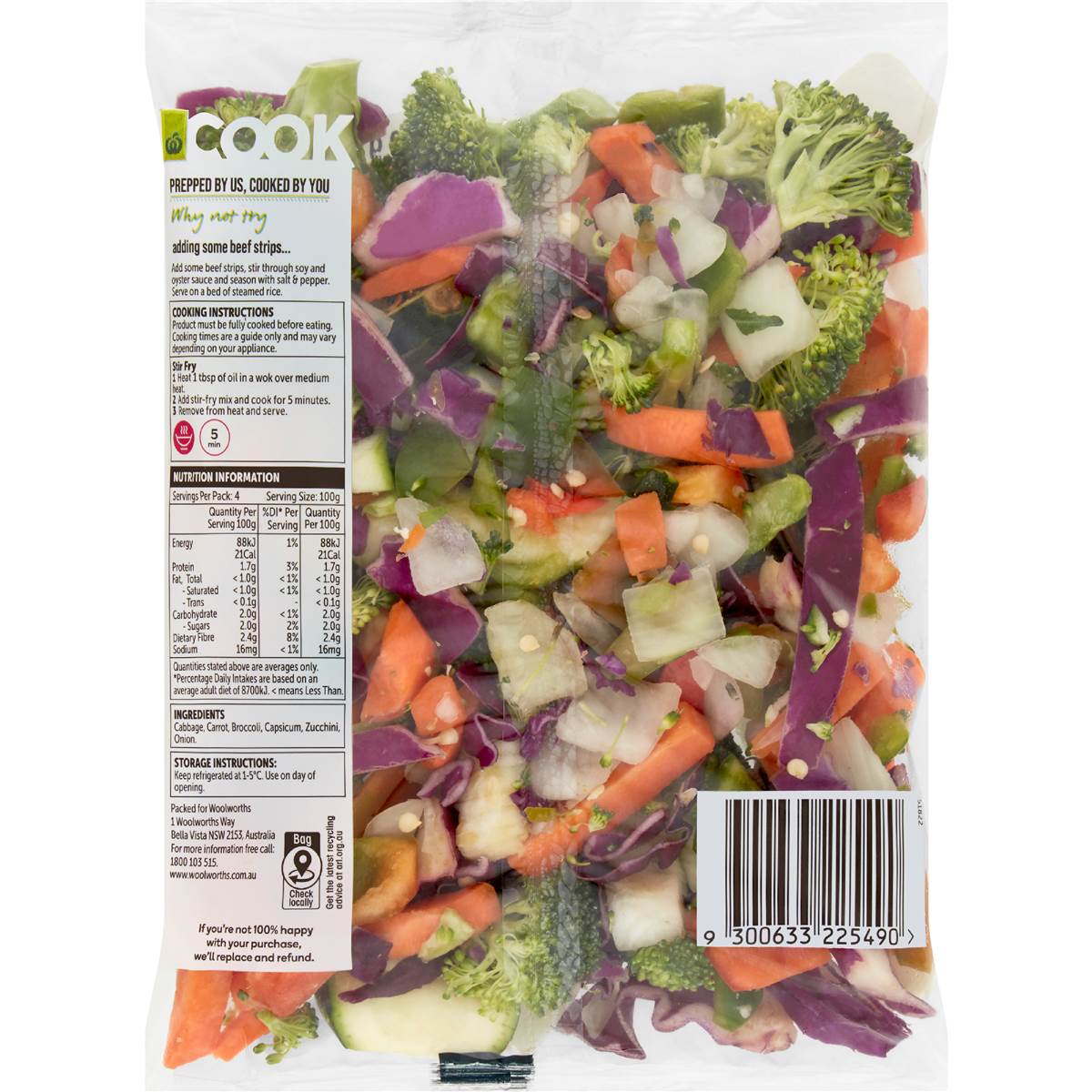Woolworths Cook Stir-fry Traditional Vegetables 400g | Woolworths