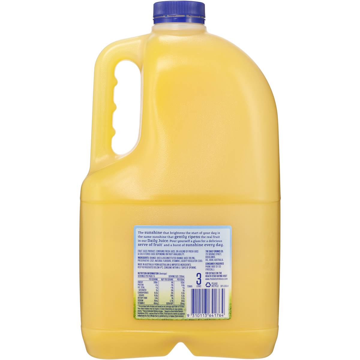 Daily Juice Pulp Free Orange Juice No Added Sugar 3l | Woolworths