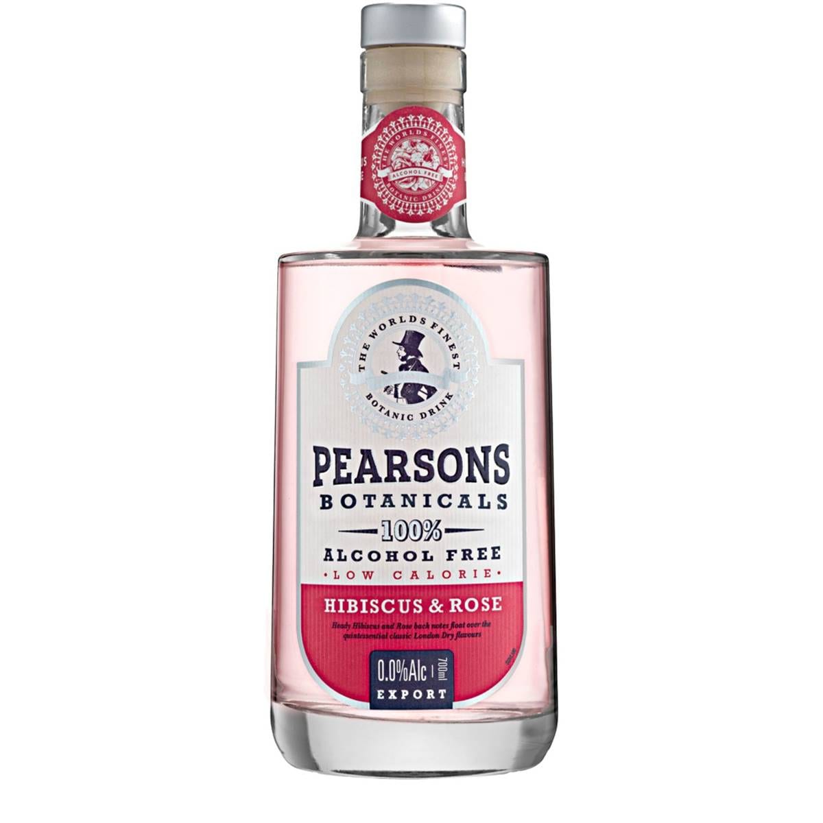 Pearsons Botanicals 100 Alcohol Free Hibiscus & Rose Gin 700ml