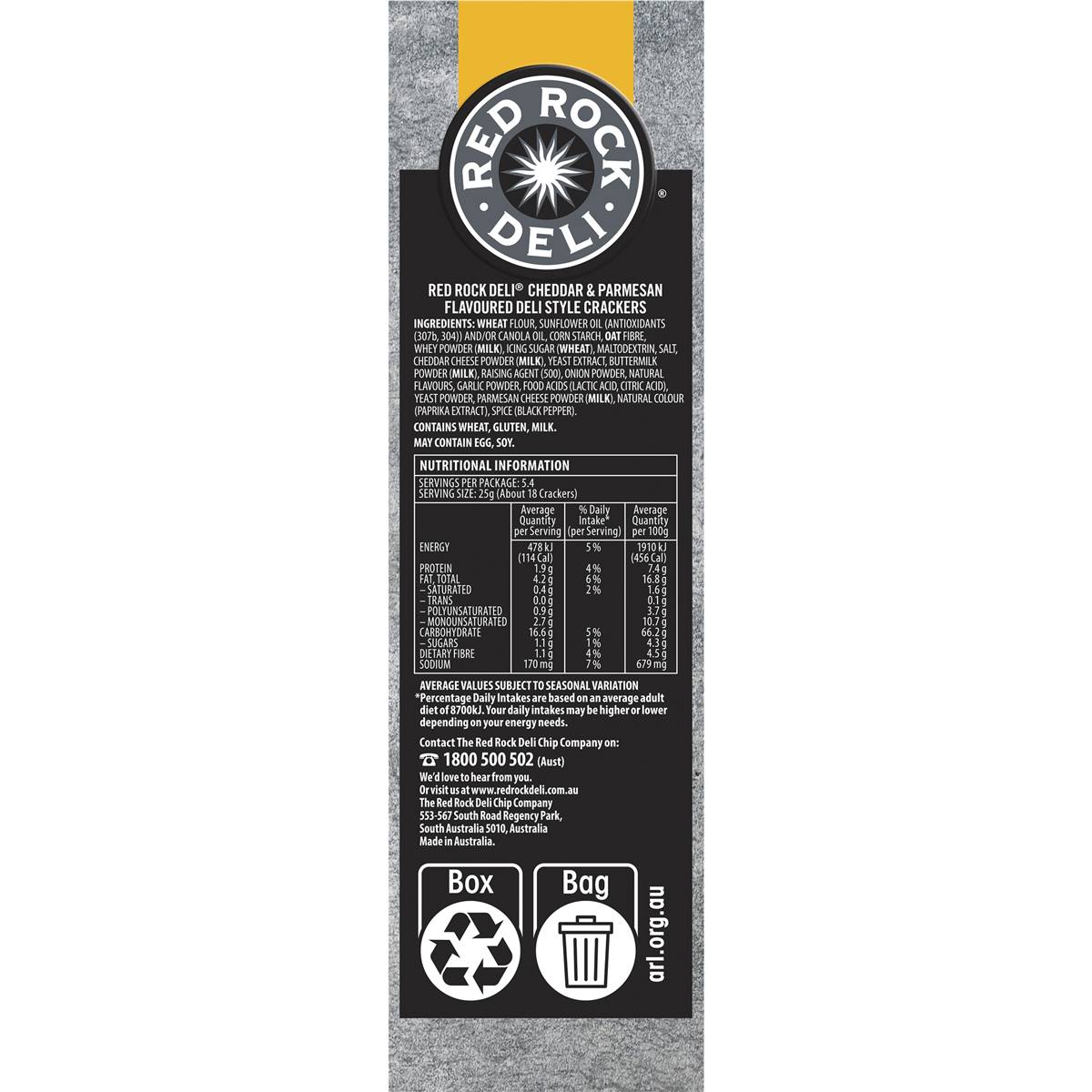 Red Rock Deli Deli Style Crackers Cheddar & Parmesan 135g Woolworths