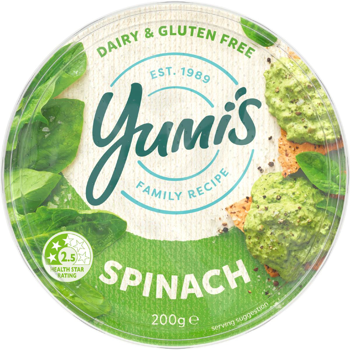 Yumi's Creamed Spinach Dip 200g Woolworths