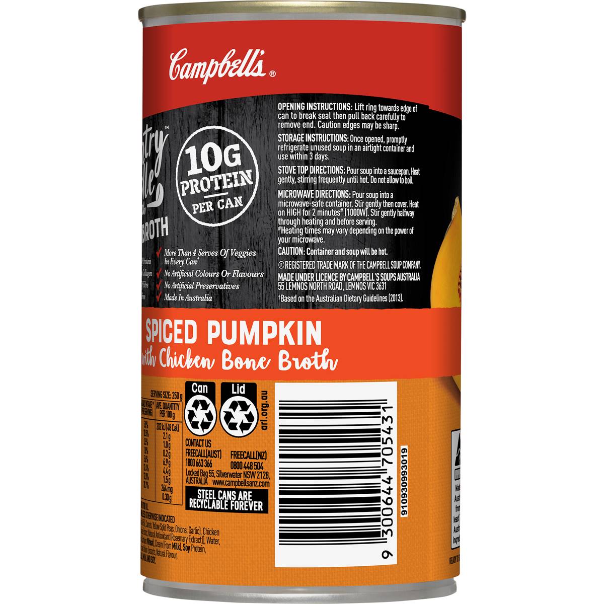 Campbells Country Ladle Soup With Bone Broth Spiced Pumpkin 505g Woolworths 2836