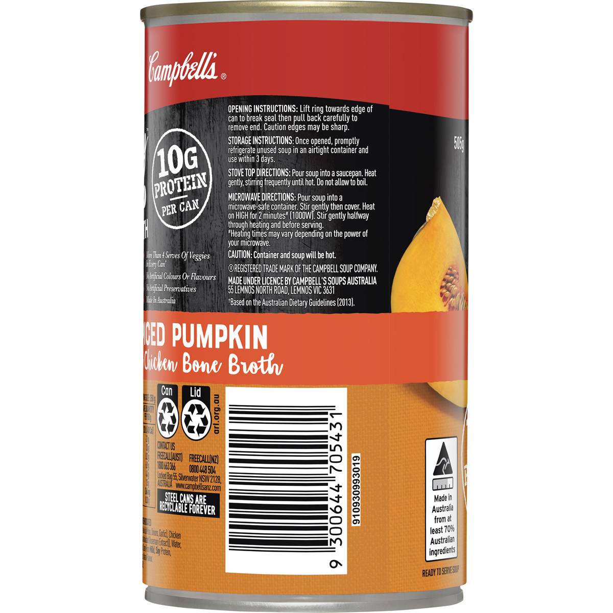 Campbells Country Ladle Soup With Bone Broth Spiced Pumpkin 505g Woolworths 9192