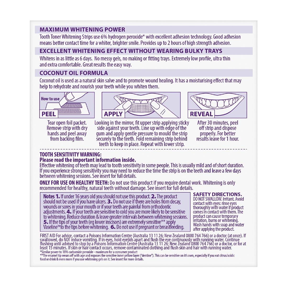 Piksters White Tooth Toner Whitening Strips 28 Pack Woolworths