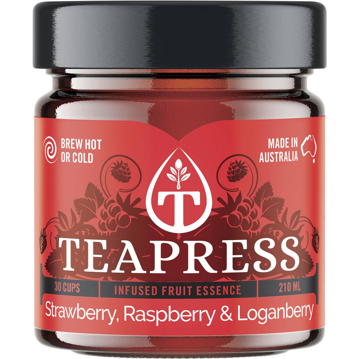 Teapress Strawberry Raspberry & Loganberry Tea 210ml Woolworths