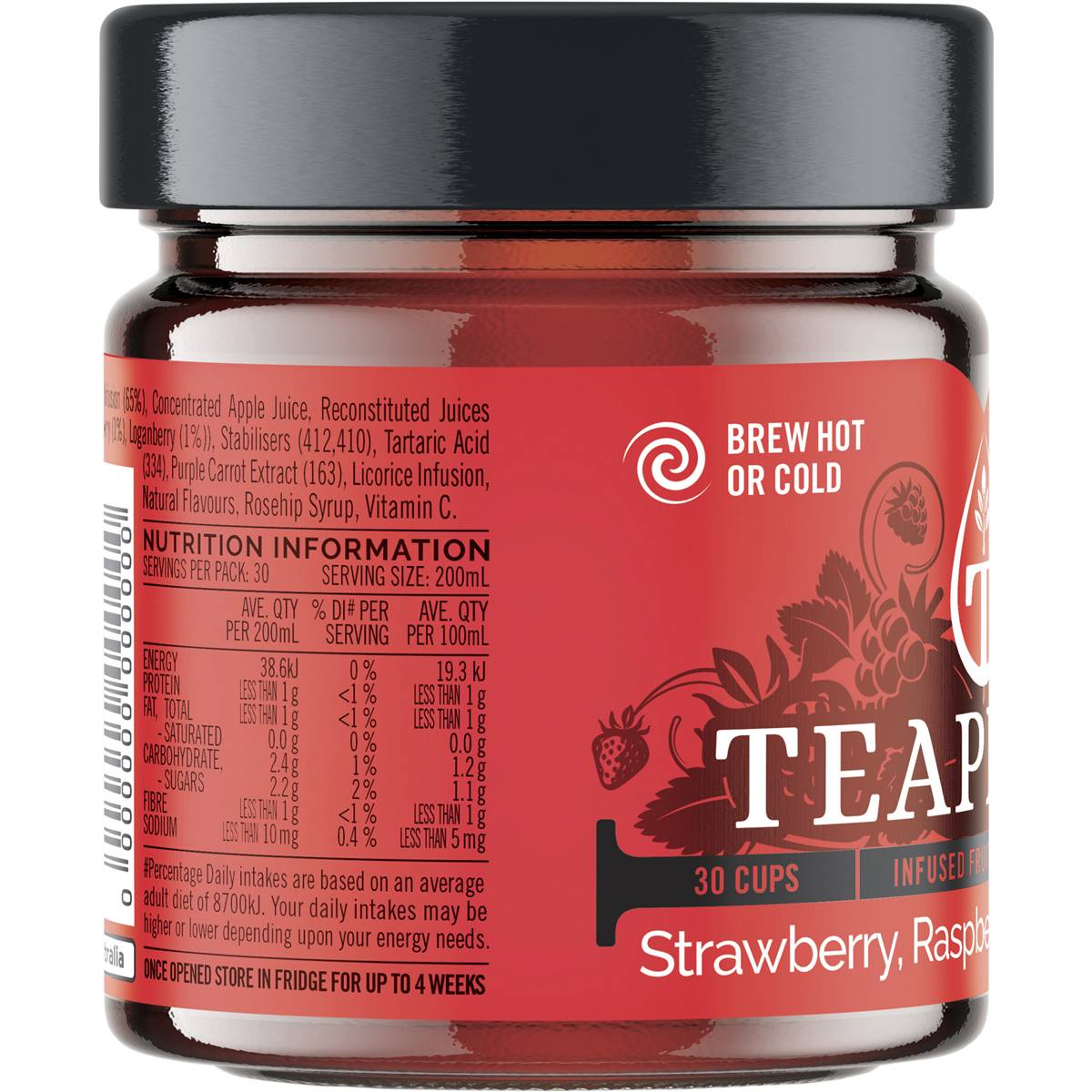 Teapress Strawberry Raspberry & Loganberry Tea 210ml Woolworths
