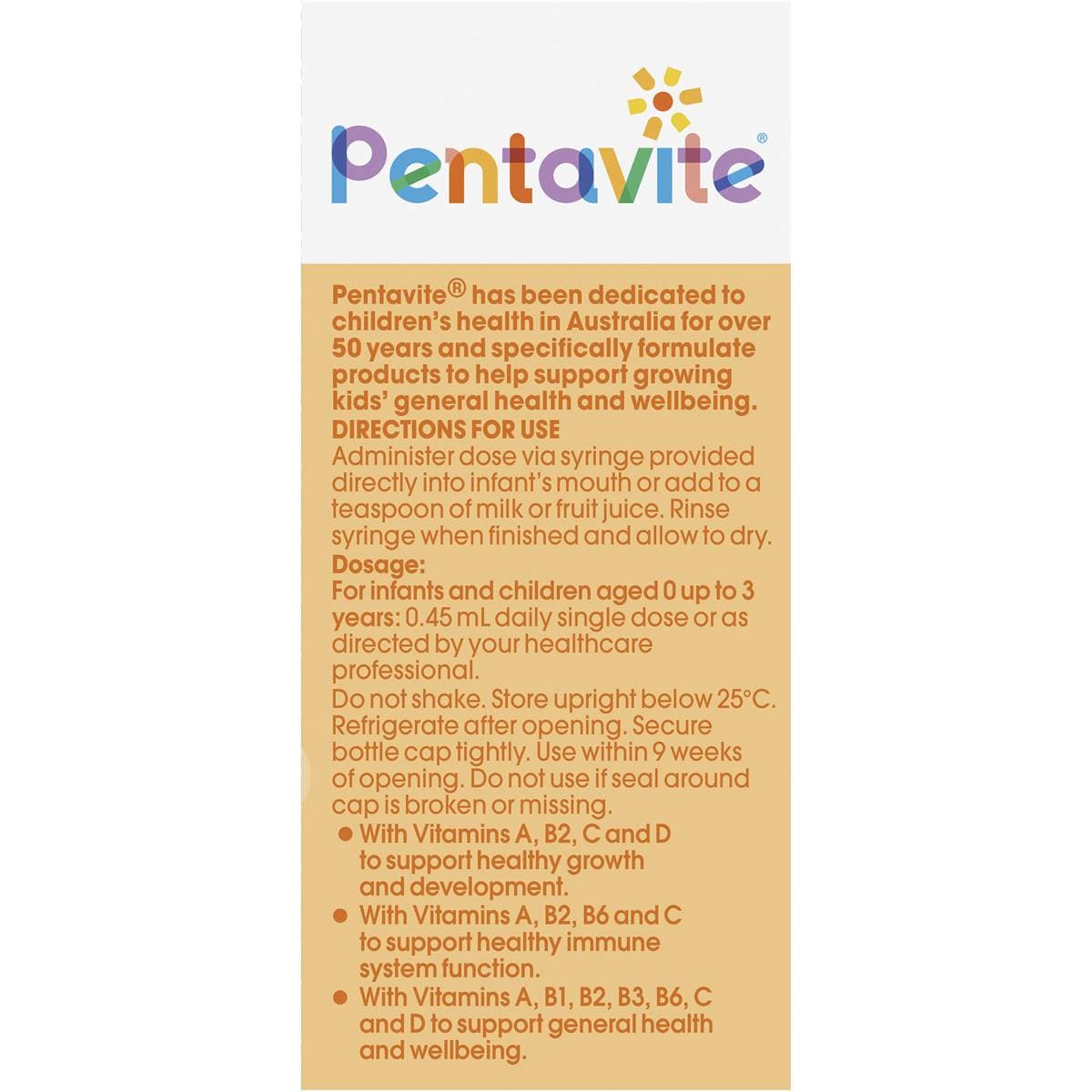 Pentavite Multivitamin Infant Liquid 30ml Woolworths