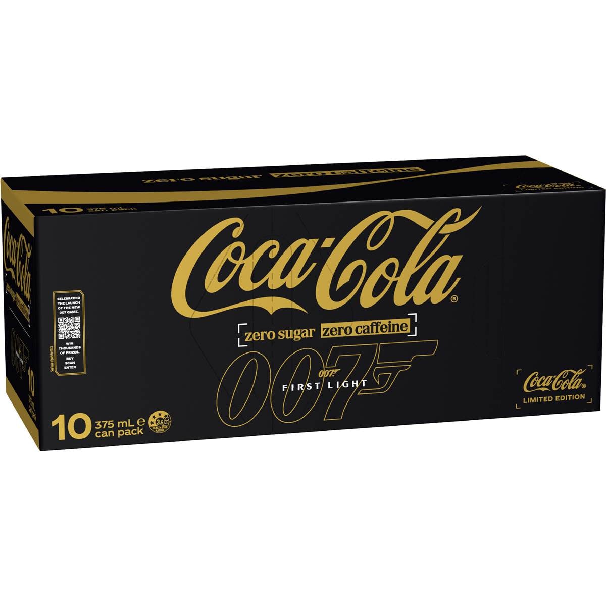 Coca Cola Caffeine Free Zero Sugar Soft Drink Multipack Cans 10 X 