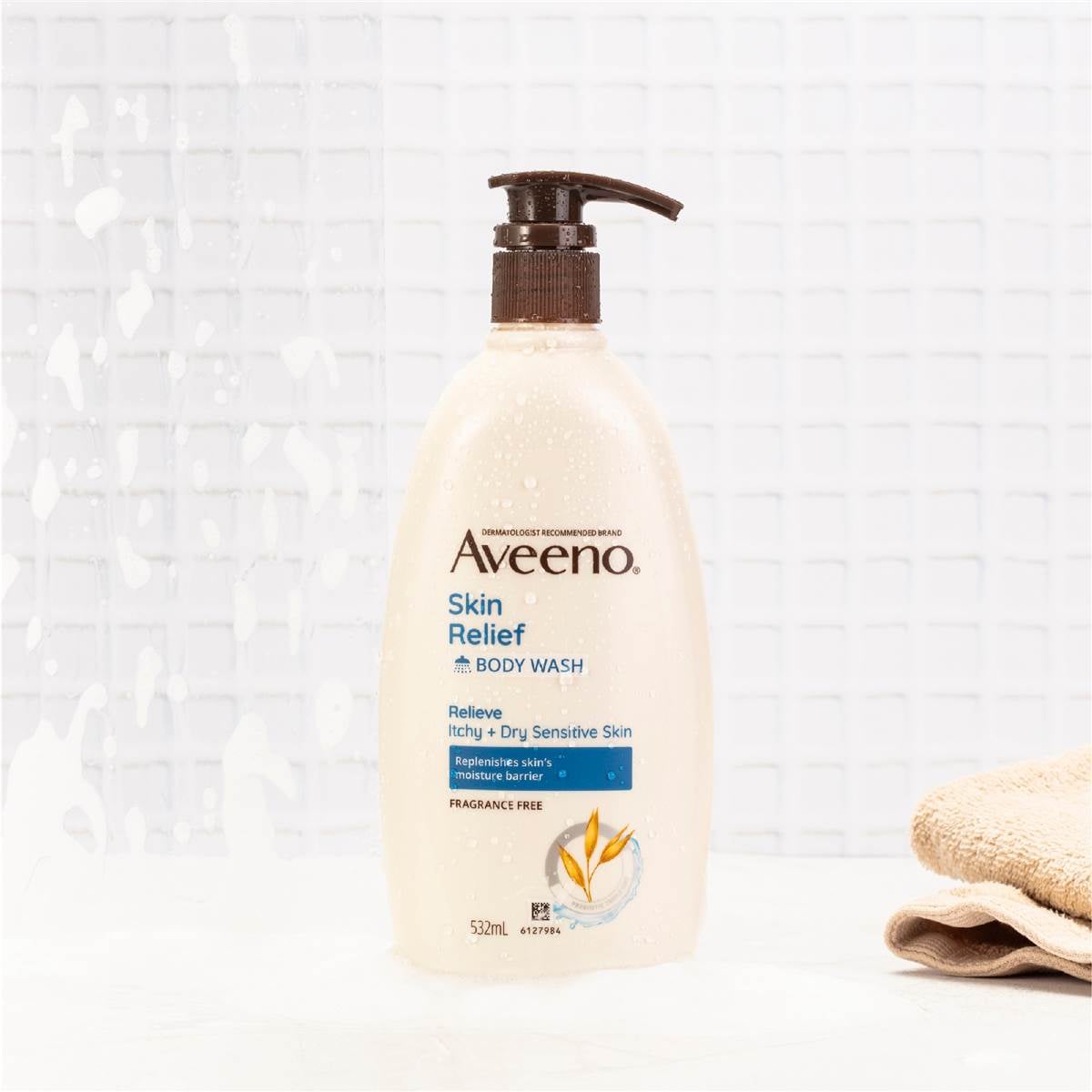 Aveeno Skin Relief Body Wash Dry Sensitive Skin Fragrance Free 532ml