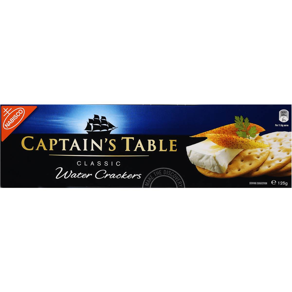 Captains Table Water Cracker 125g Woolworths