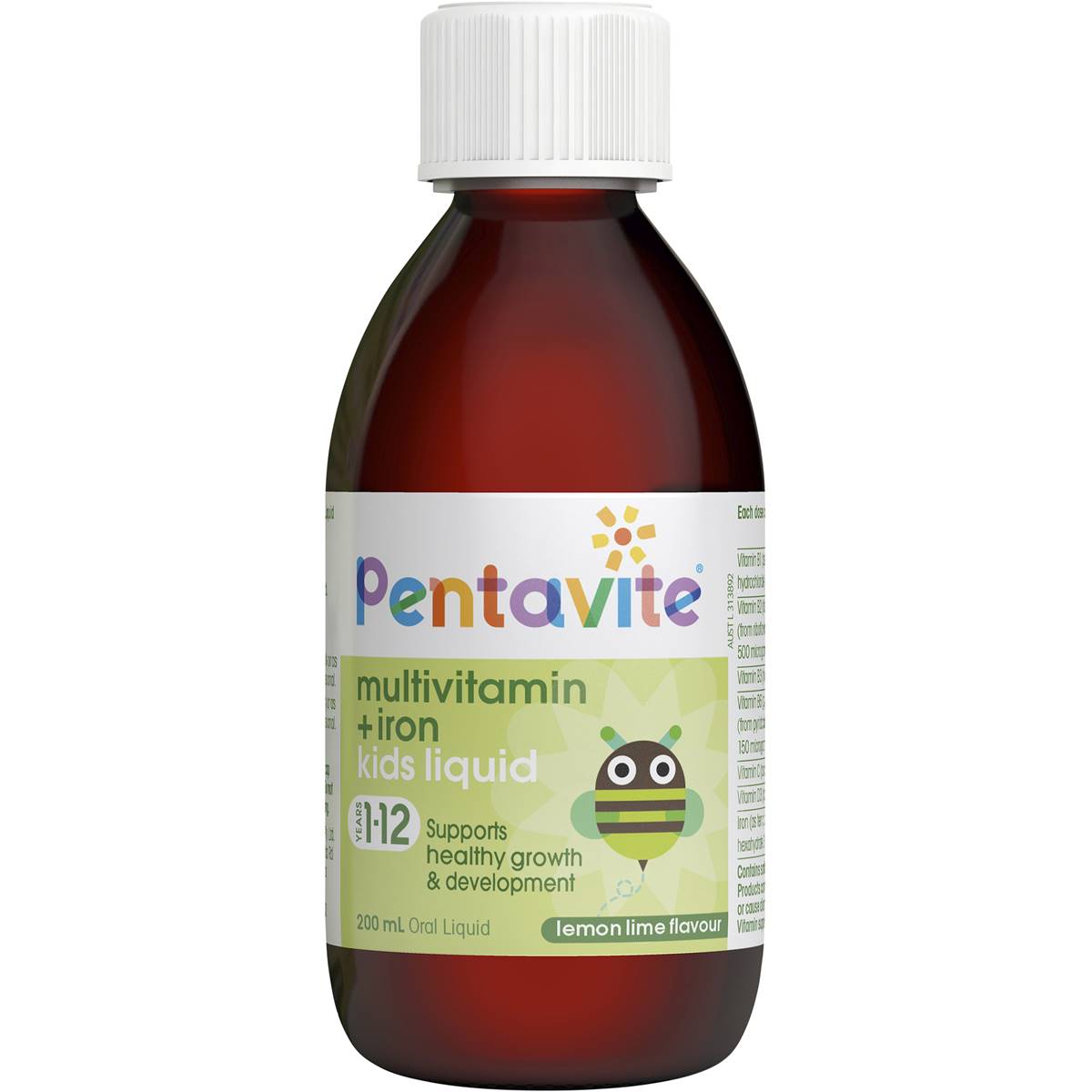 Pentavite Multivitamin+iron Kid Liquid 200ml Woolworths