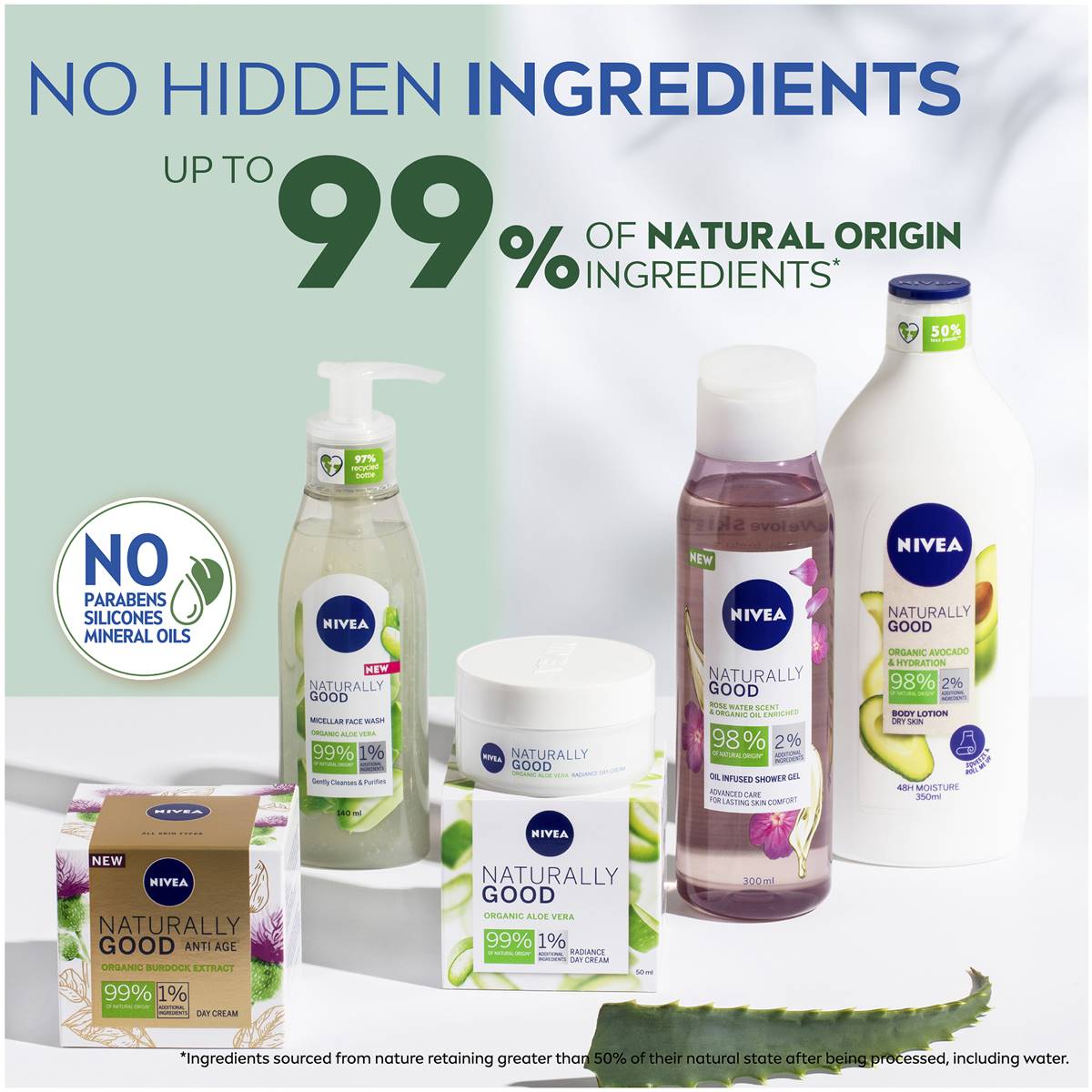 Nivea Naturally Good Rosewater Shower Gel & Body Wash 300ml Woolworths